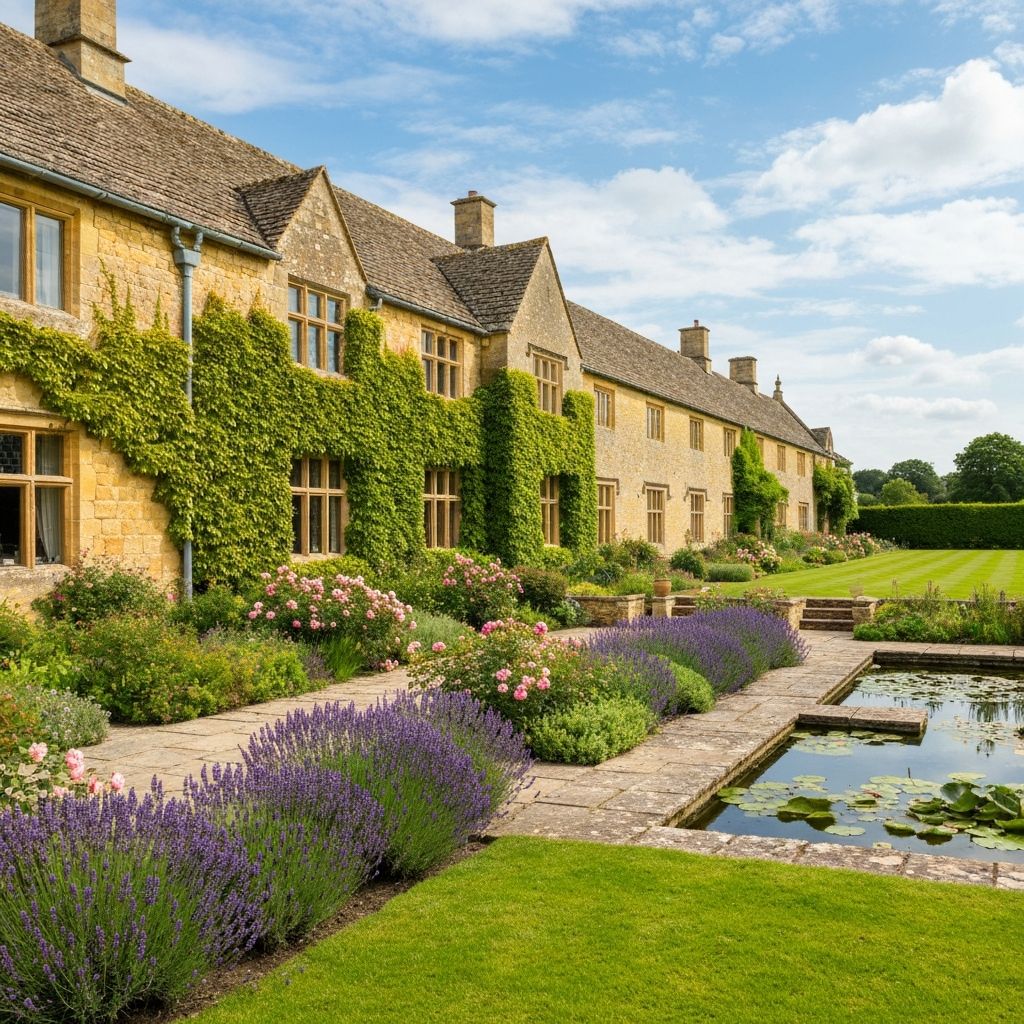 Elegant historic wellness retreat with manicured gardens